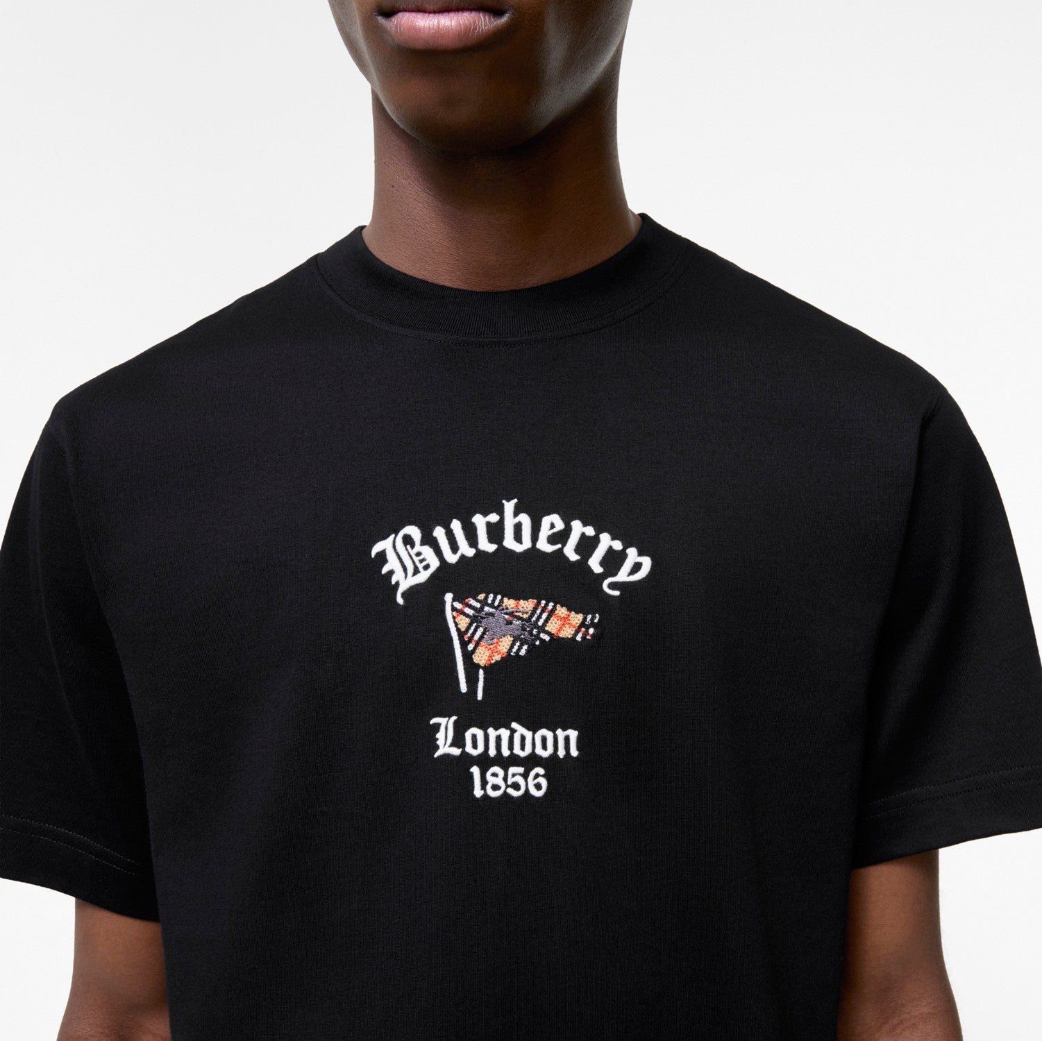 Check Flag Cotton T-shirt