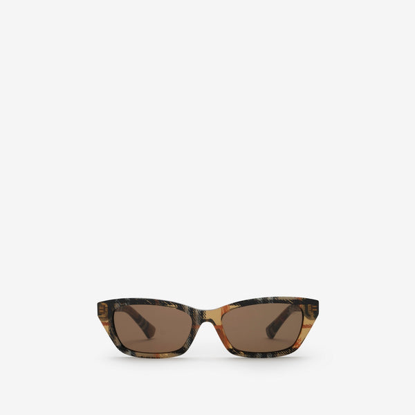 Gradient Check Rectangular Sunglasses