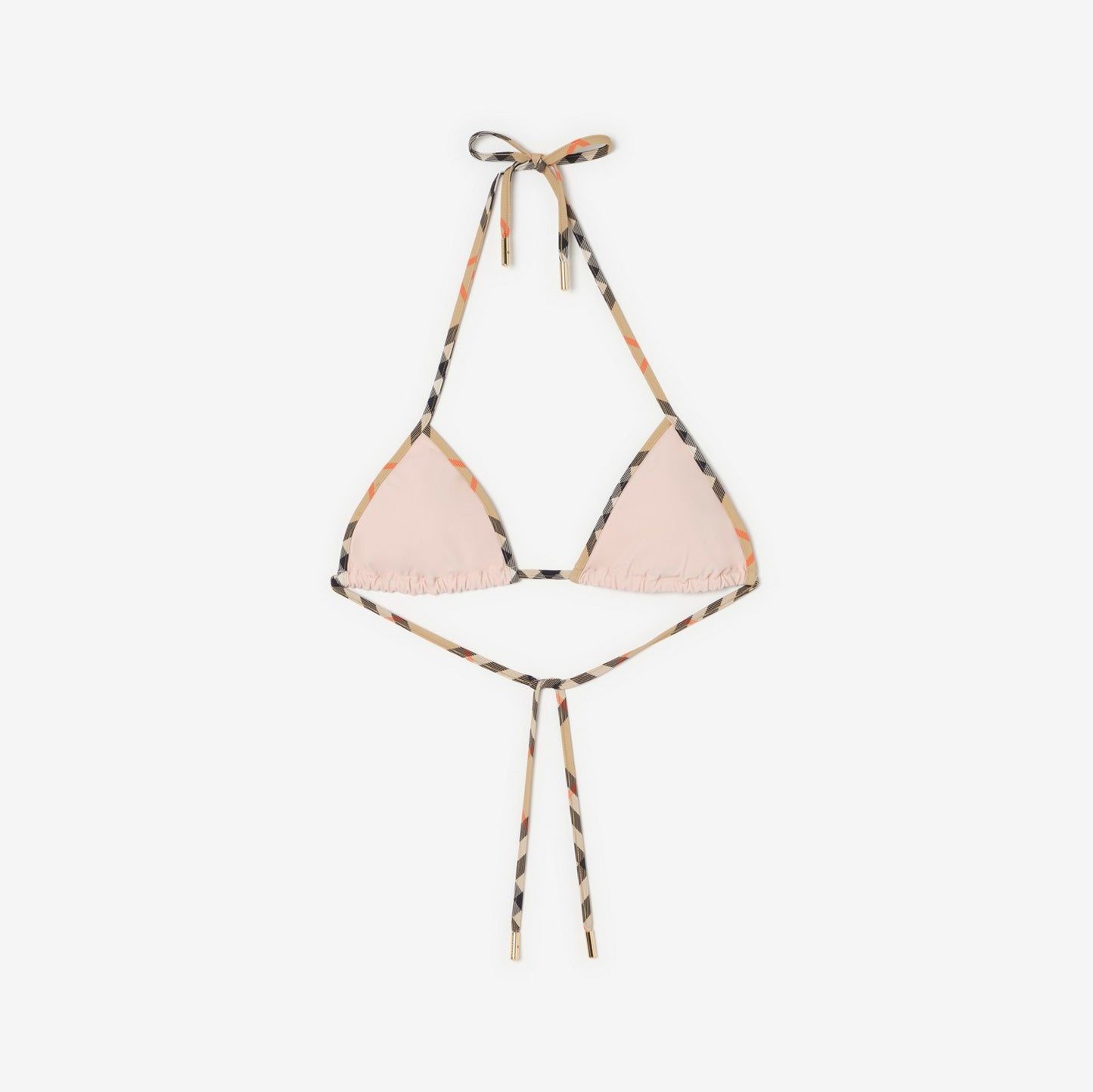Check Trim Bikini Top