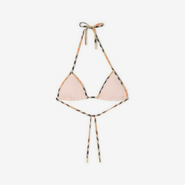 Check Trim Bikini Top