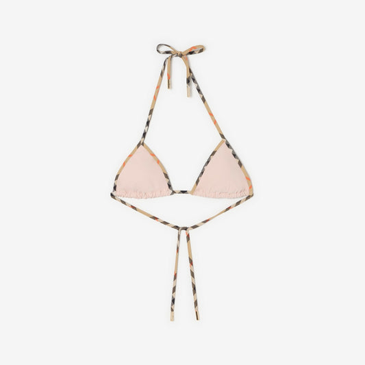 Check Trim Bikini Top