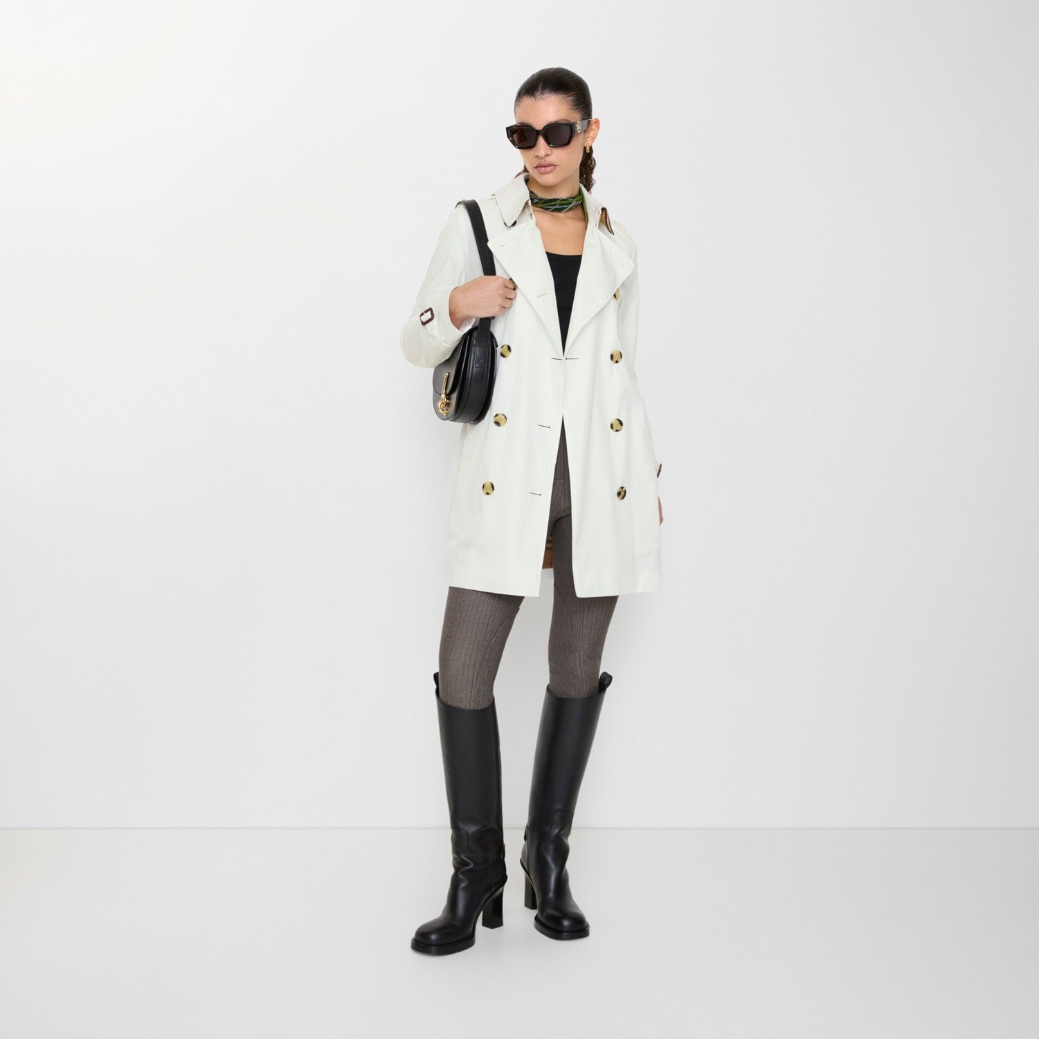 Short Tropical Gabardine Kensington Trench Coat
