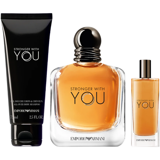 Emporio Armani Stronger With You For Him Eau De Toilette Gift Set 100ml