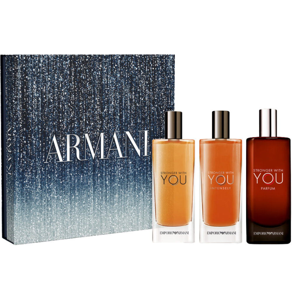 Emporio Armani Stronger With You Men's Fragrance Mini Discovery Set 3 x 15ml