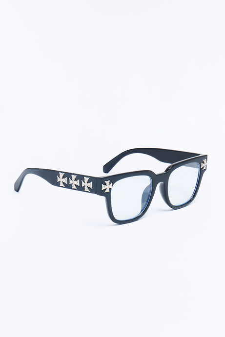 Faith And Success Blue Light Glasses - Black