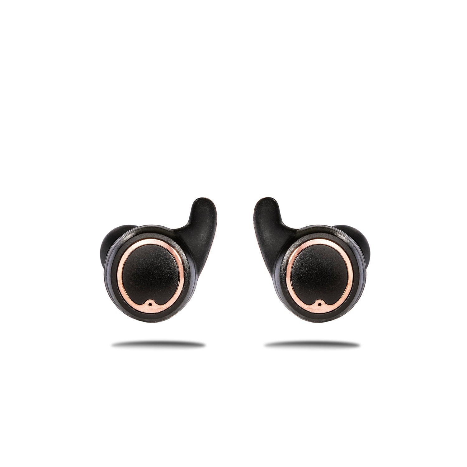 AIR Active 2.0 Matte Black Rose Gold Sport Earbuds (In Ear Wireless Headphones) - Interactive Group