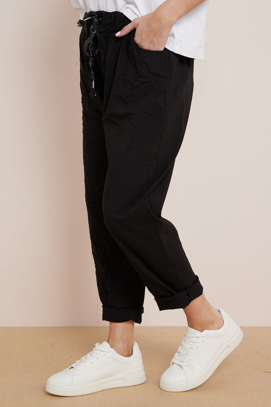 Black Magic Drawstring Trousers - Interactive Group