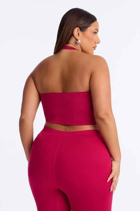 Contour Double Lined Cropped Halter Top