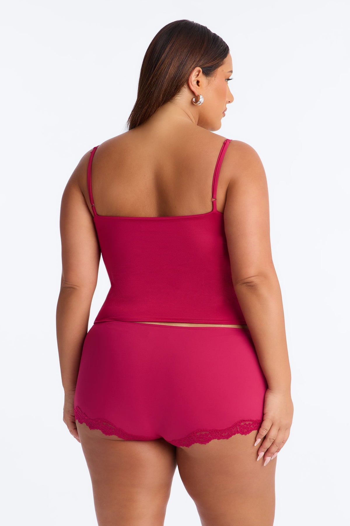Contour Double Lined Cami Top - Raspberry