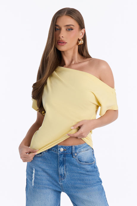 City Lounge Off Shoulder Short Sleeve T-Shirt