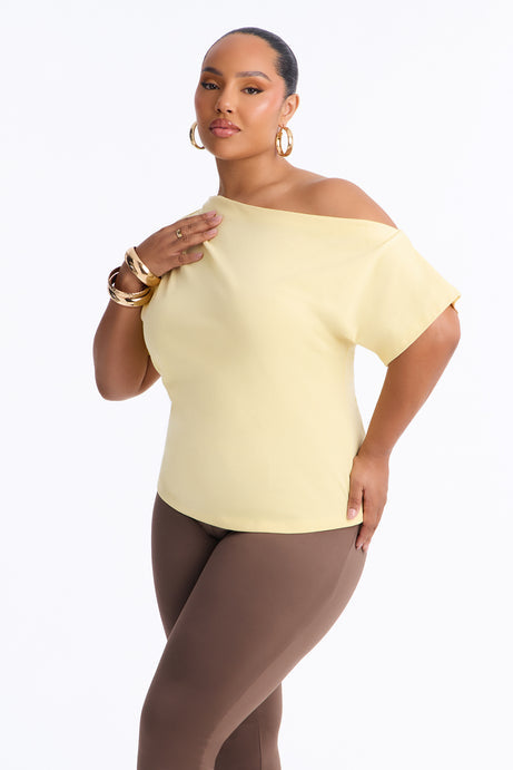 City Lounge Off Shoulder Short Sleeve T-Shirt