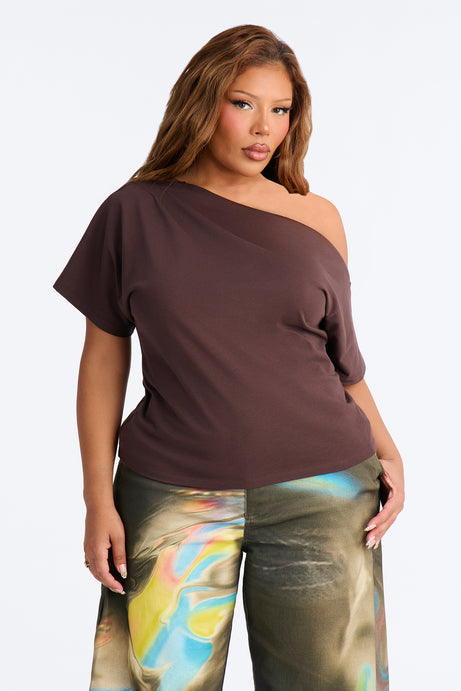 City Lounge Off Shoulder Short Sleeve T-Shirt