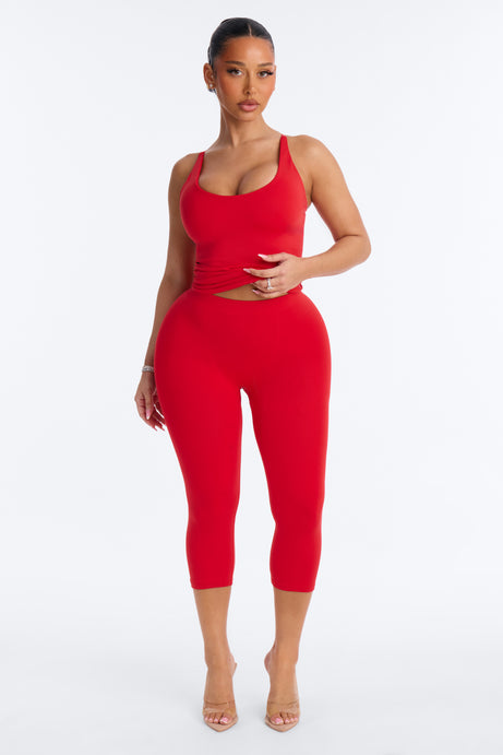 Seamless Smooth Double Lined Capri Pant