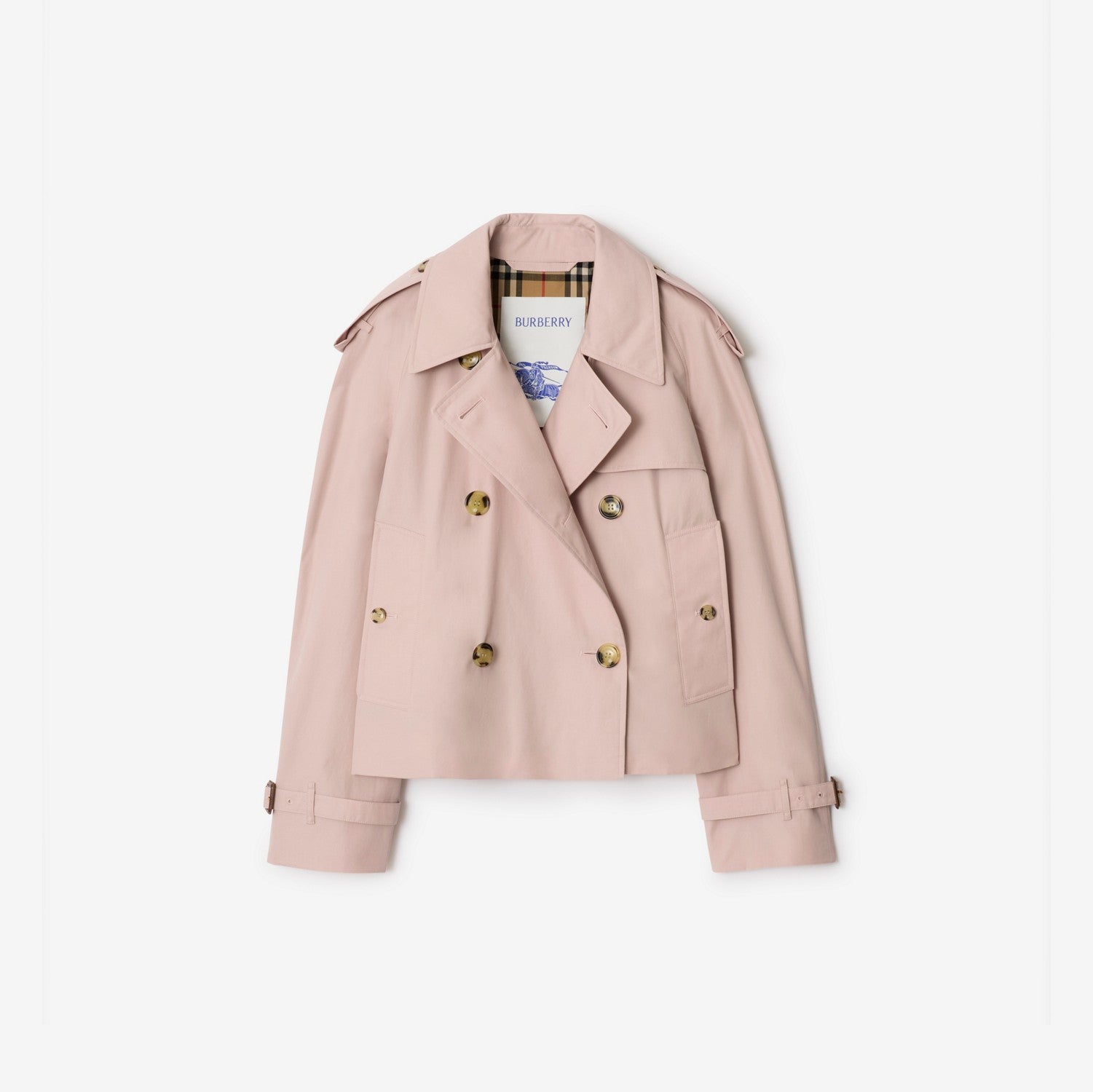 Cropped Tropical Gabardine Mayfair Trench Jacket