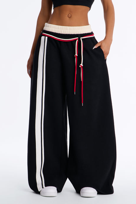 Fast Paced Fleece Lounge Pant - Black/combo
