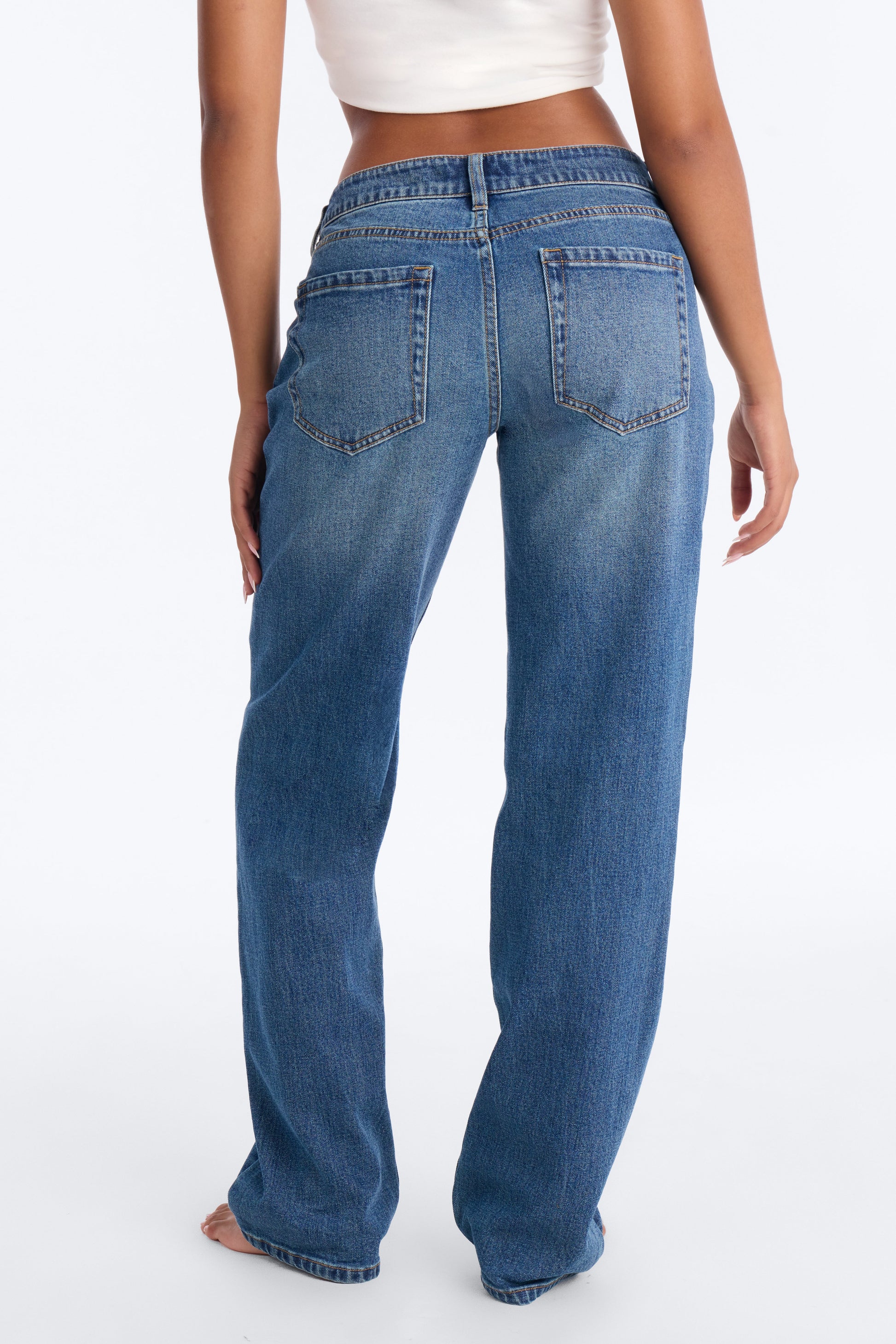 Everyday Icon Low Waist Straight Leg Jeans - Vintage Wash