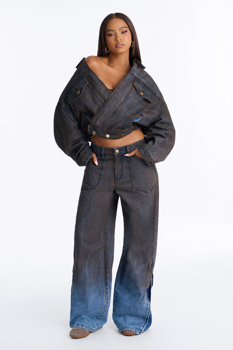Sicily Coated Denim Trucker Jacket