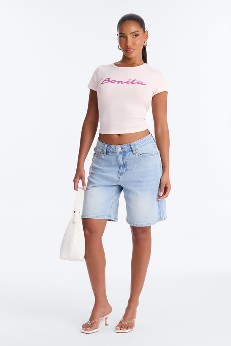 Next Chapter 90s Denim Bermuda Shorts