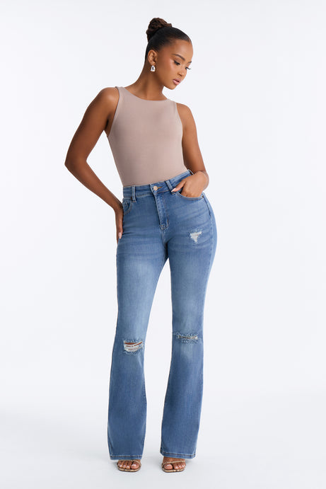Attention Seeker Soft Stretch Flare Jeans