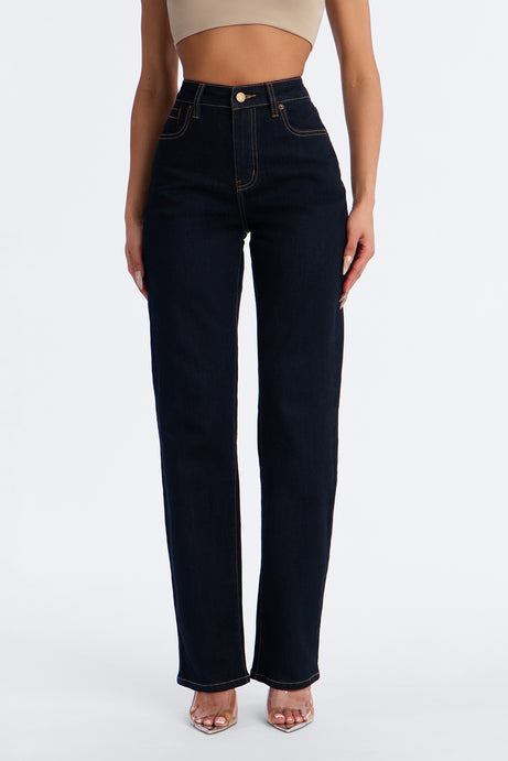 The Favorite High Rise Stretch Straight Leg Jeans