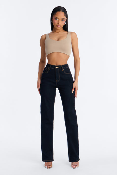 The Favorite High Rise Stretch Straight Leg Jeans