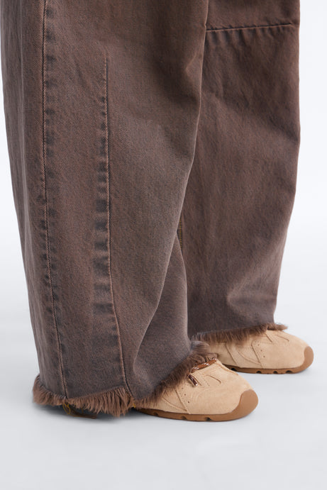 Ciao Cici Barrel Leg Jeans - Brown