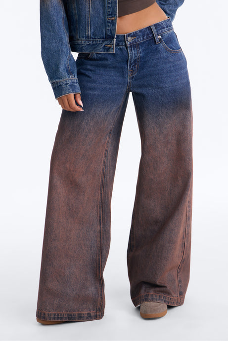 Vienna Two Tone Wide Leg Jeans