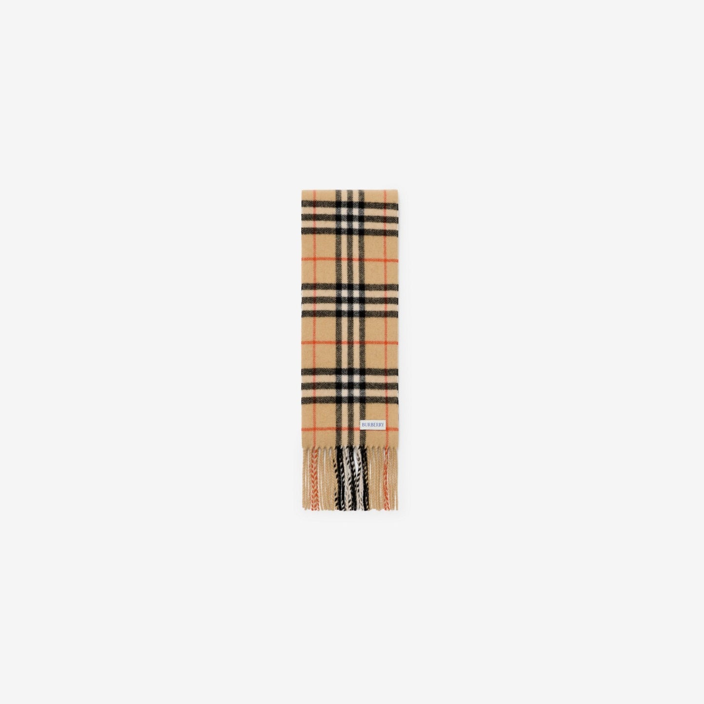 Narrow Check Cashmere Scarf