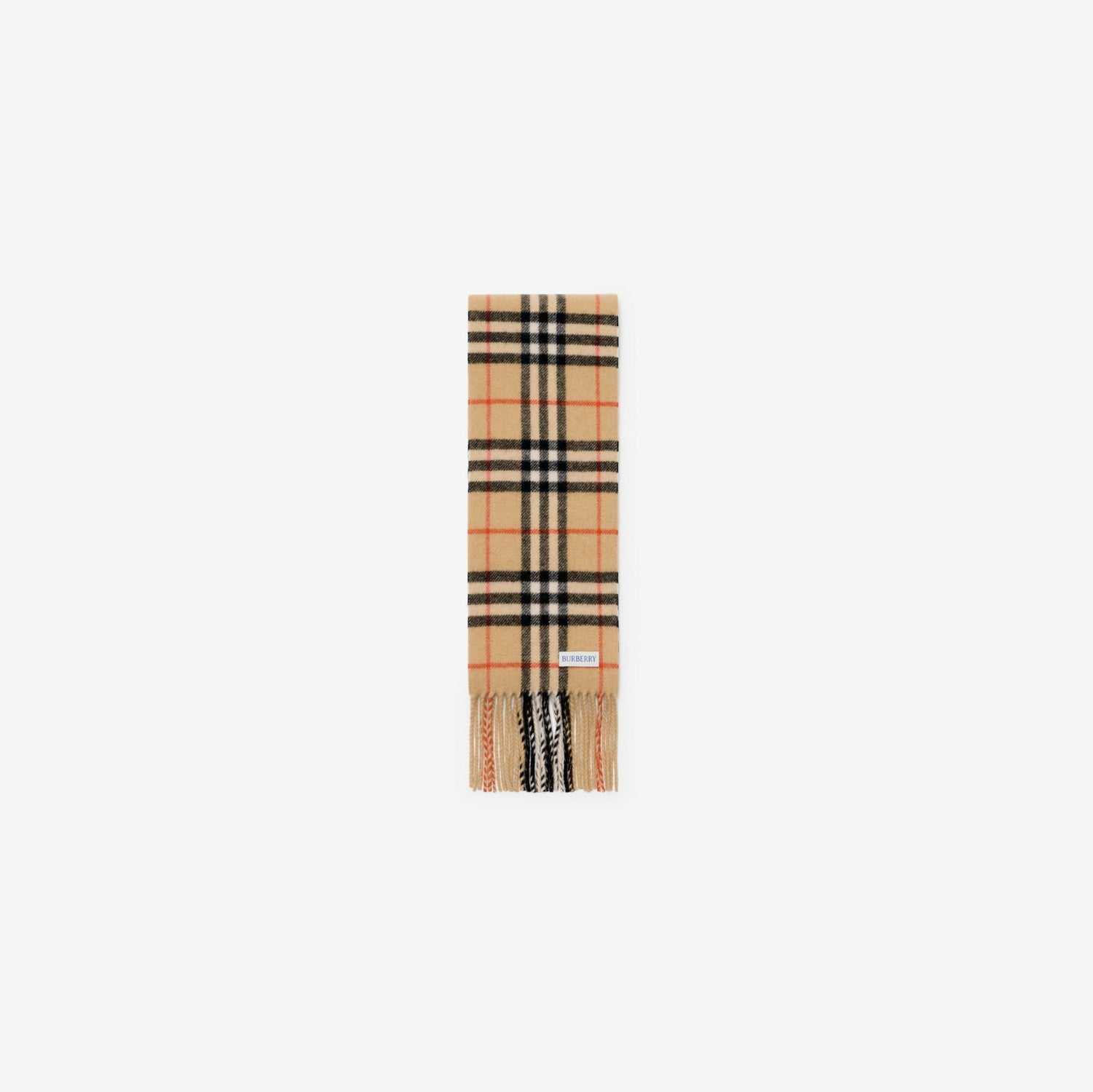 Narrow Check Cashmere Scarf