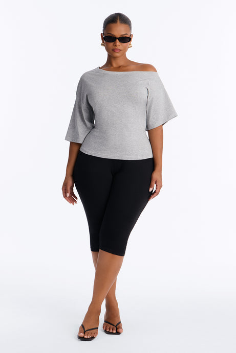 100% Premium Cotton Off Shoulder Short Sleeve Tee