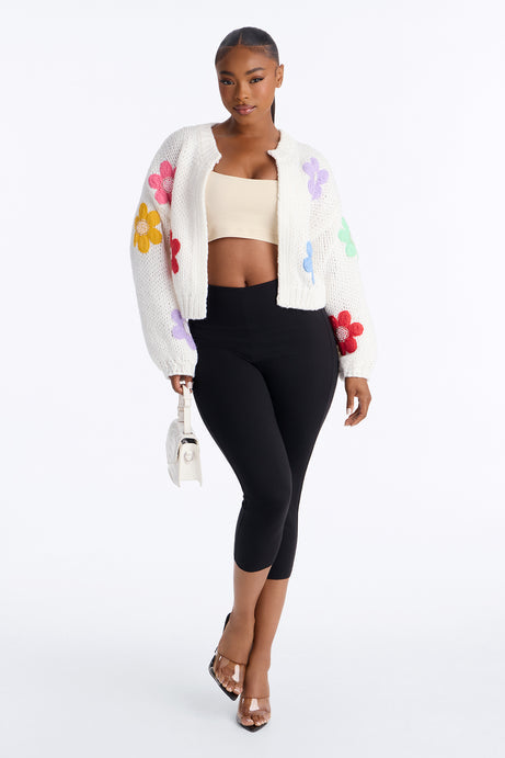 Spring Somewhere Embellished Floral Cardigan