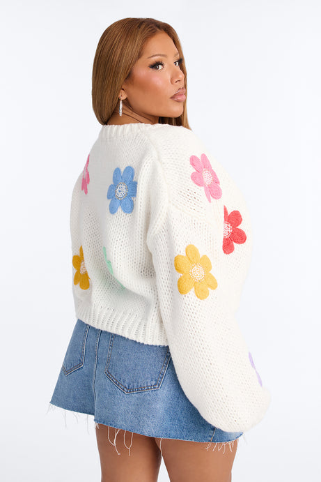 Spring Somewhere Embellished Floral Cardigan