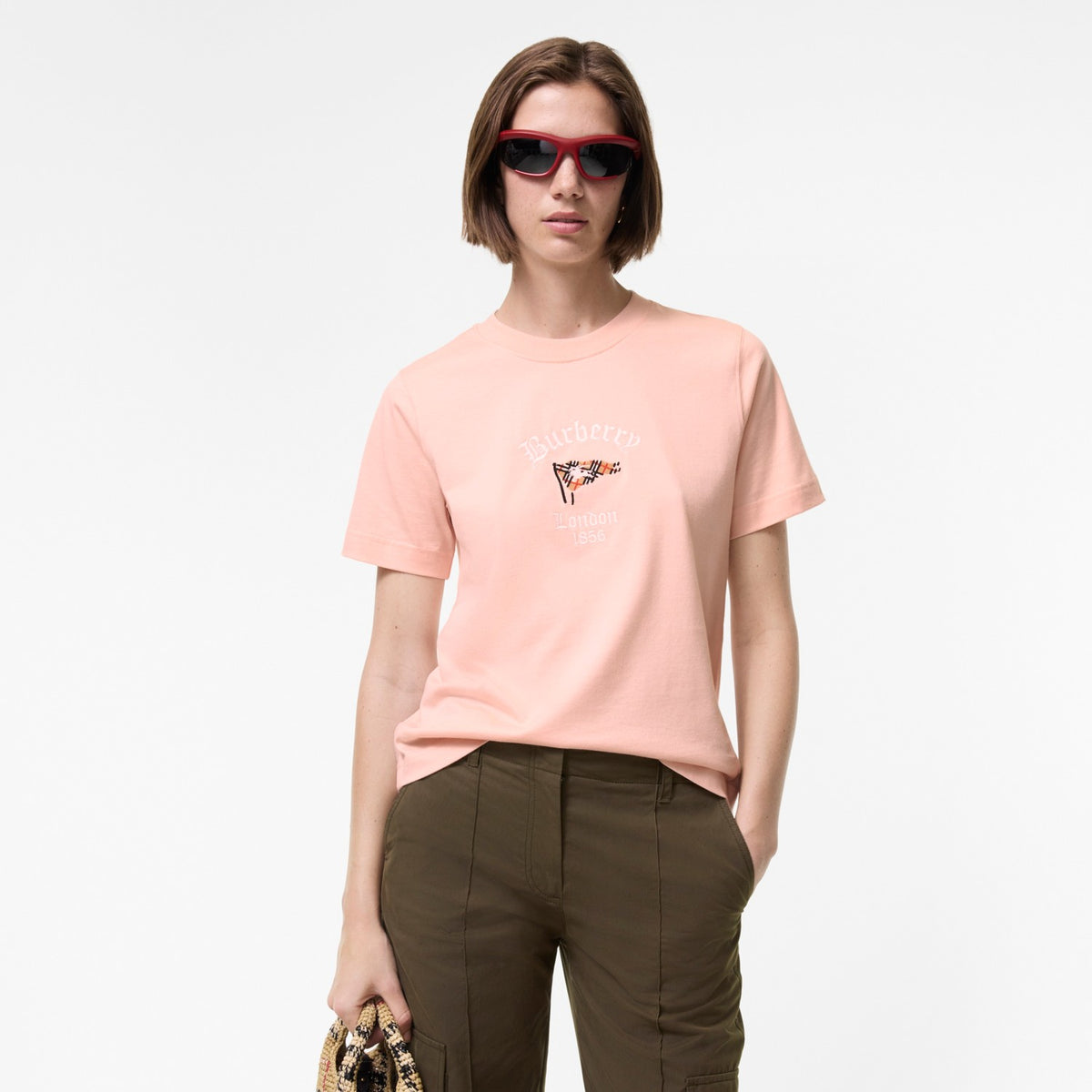 Check Flag Cotton T-shirt