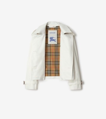 Cropped Tropical Gabardine Mayfair Trench Jacket