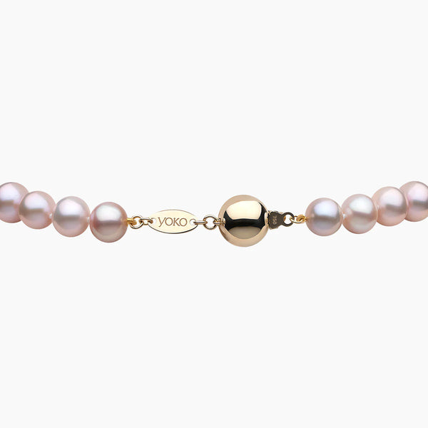 Classic 18ct Gold And Pink Freshwater-Pearl Bracelet
