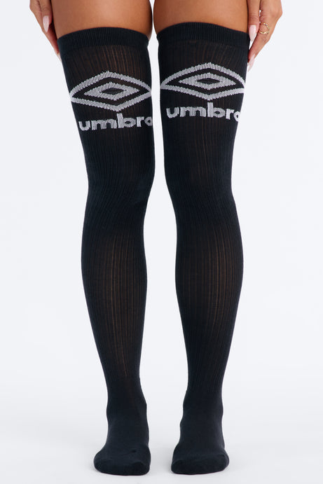 Umbro Womens Tall Crew Sock - Black