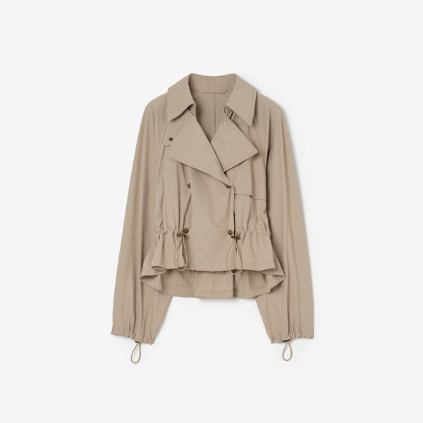 Detachable Hood Stretch Nylon Jacket
