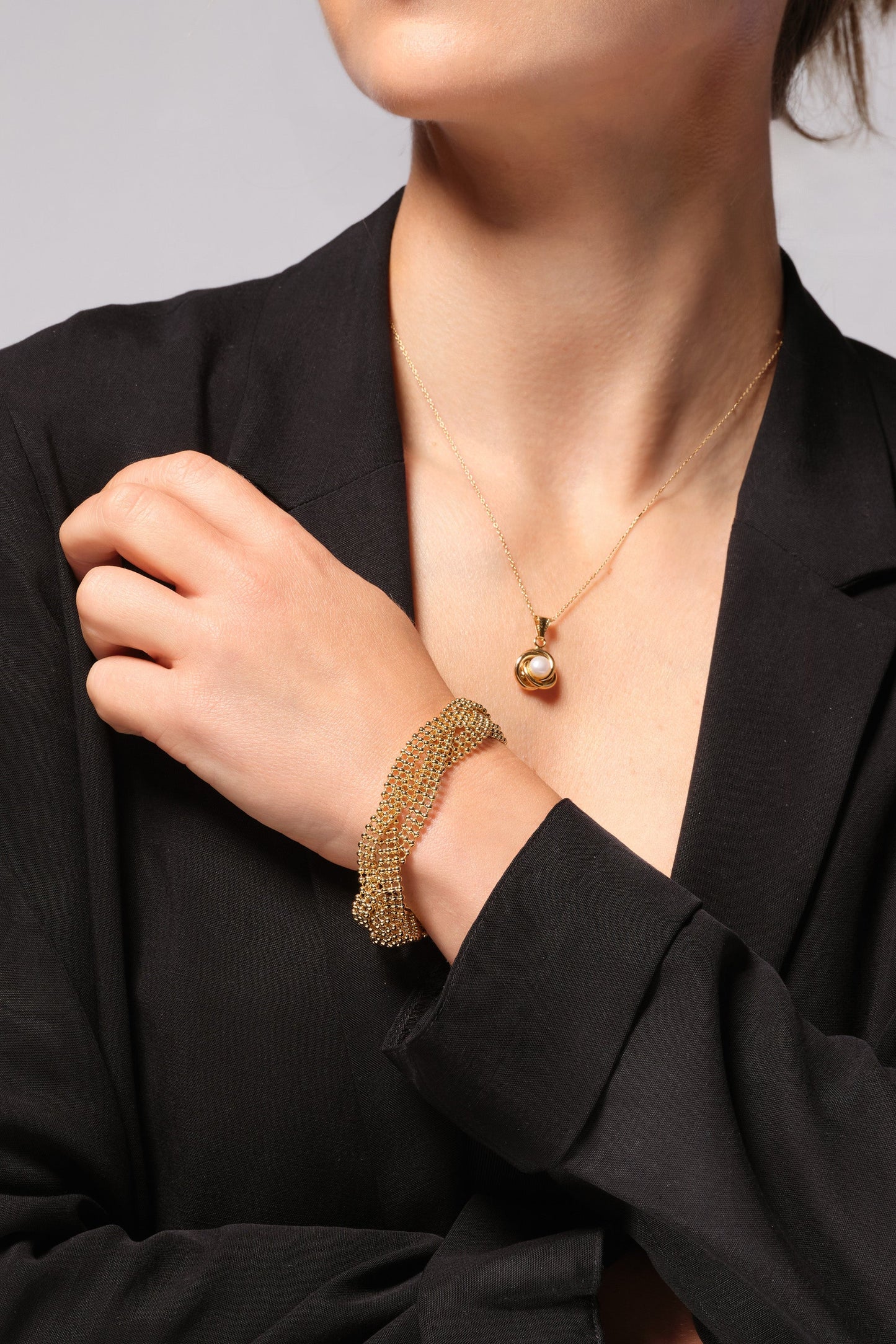 24ct Gold Plated Plaited Bracelet - Interactive Group
