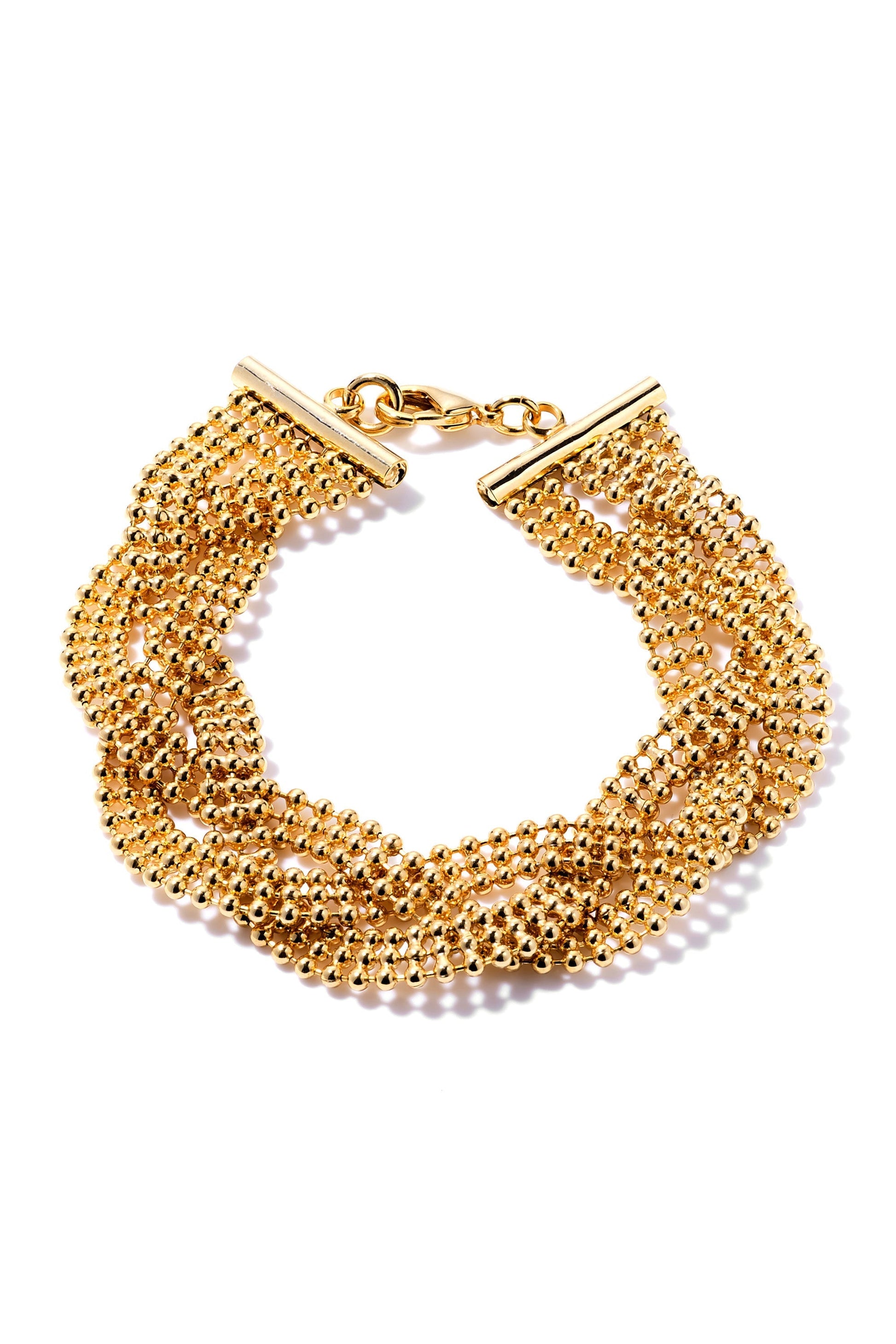 24ct Gold Plated Plaited Bracelet - Interactive Group