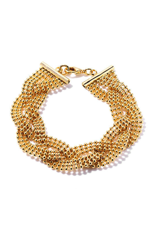 24ct Gold Plated Plaited Bracelet - Interactive Group