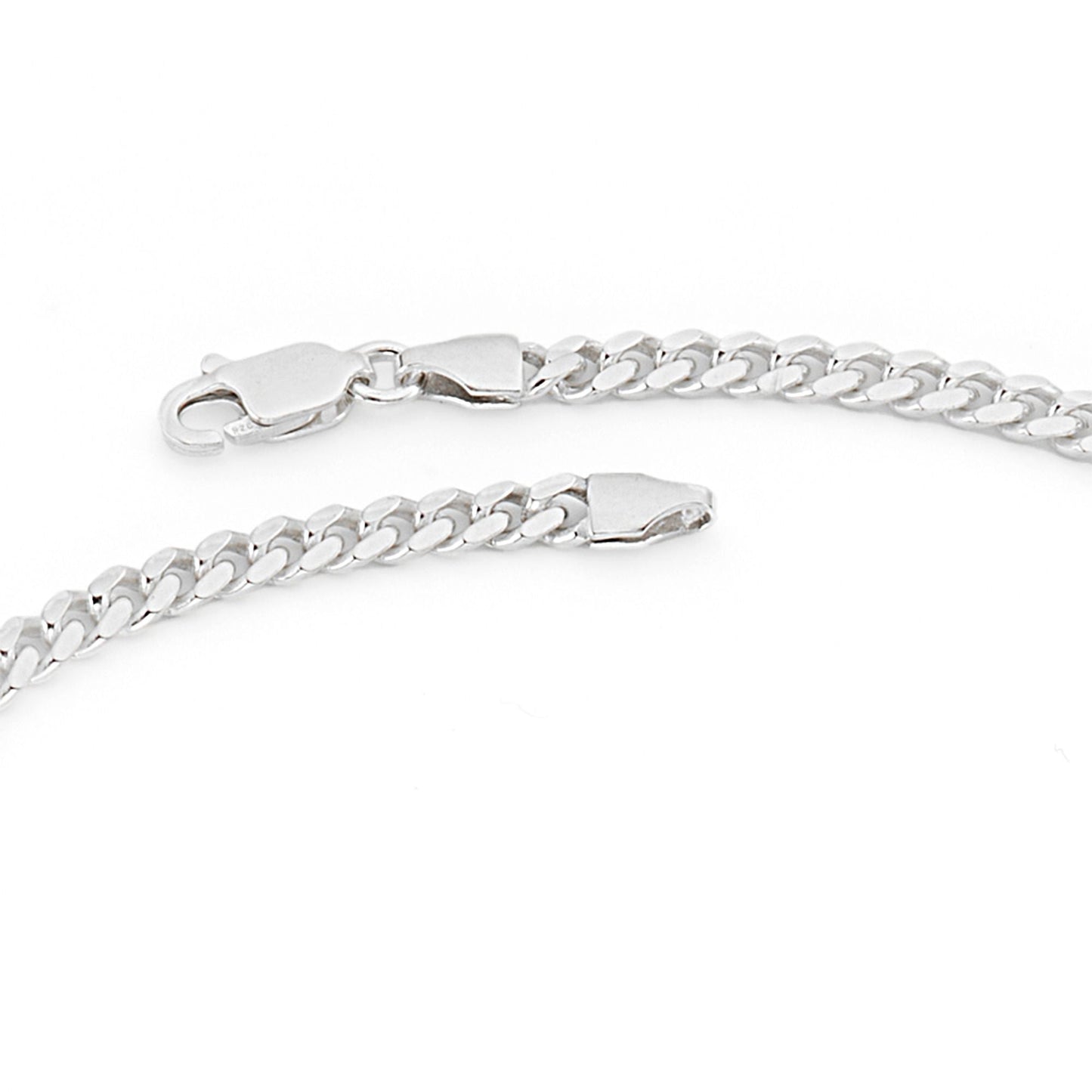 Sterling Silver Curb Chain Cuban (3.5mm) Necklace 24 inch - Interactive Group