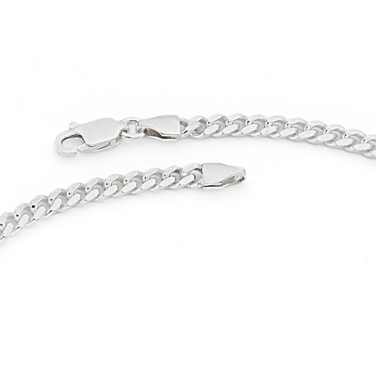 Sterling Silver Curb Chain Cuban (3.5mm) Necklace 24 inch - Interactive Group