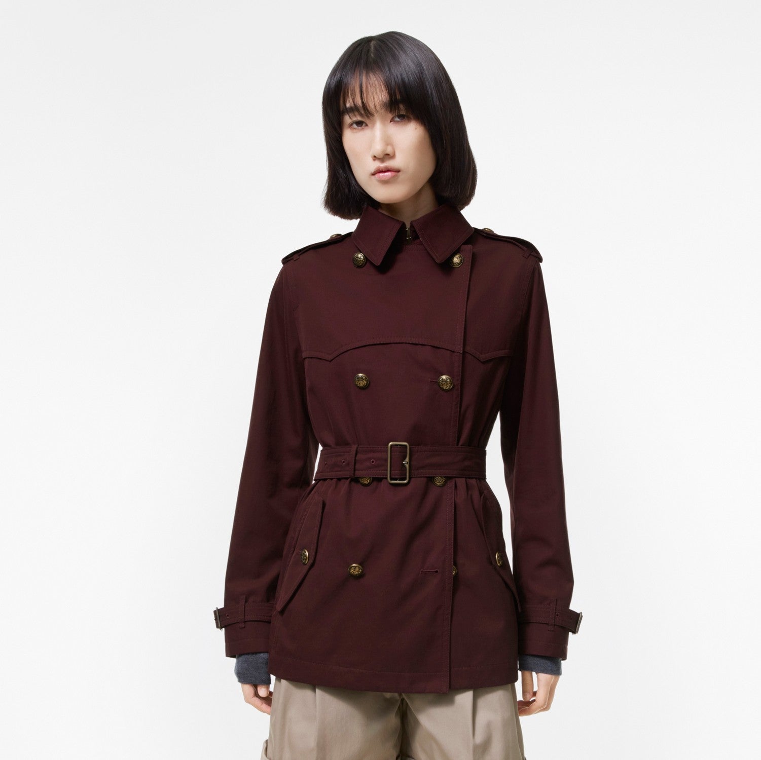 Short Tropical Gabardine Foxfield Trench Coat