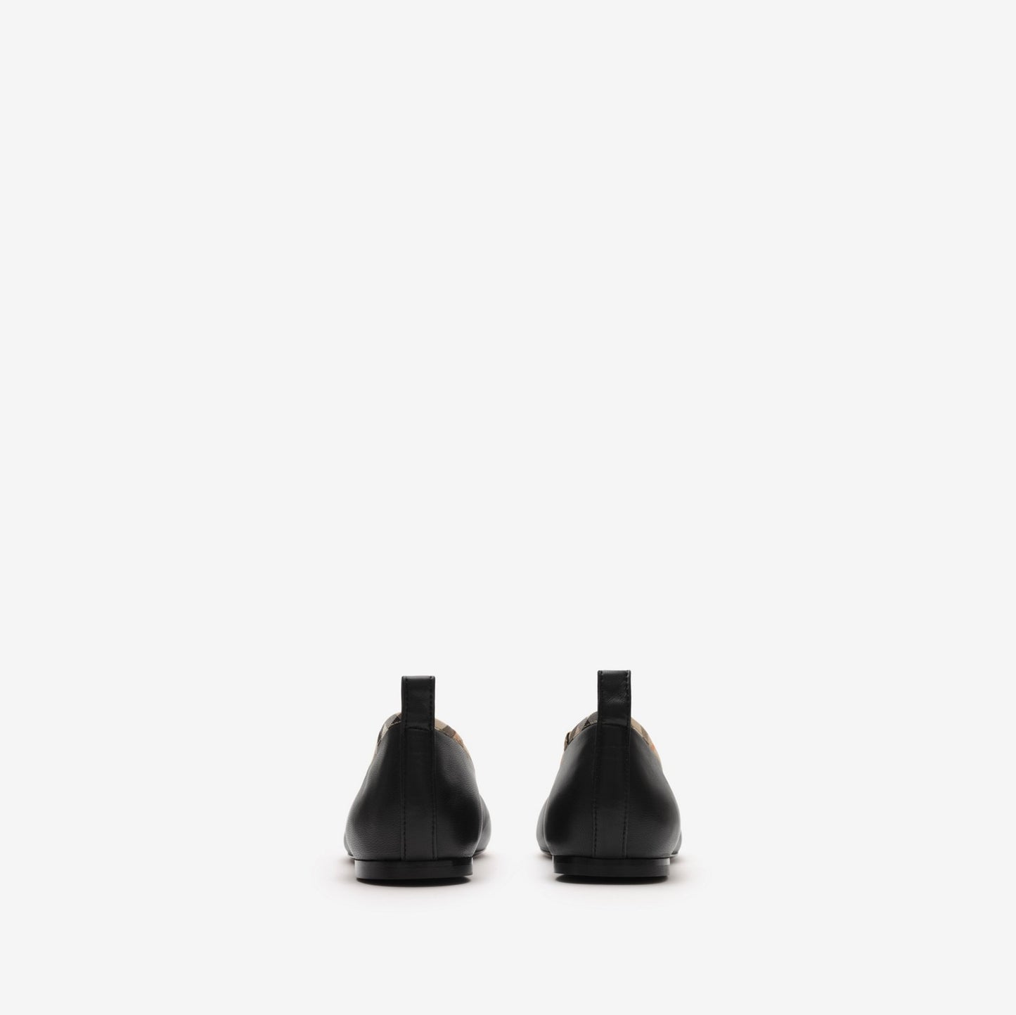 Check Trim Leather Robin Ballerinas