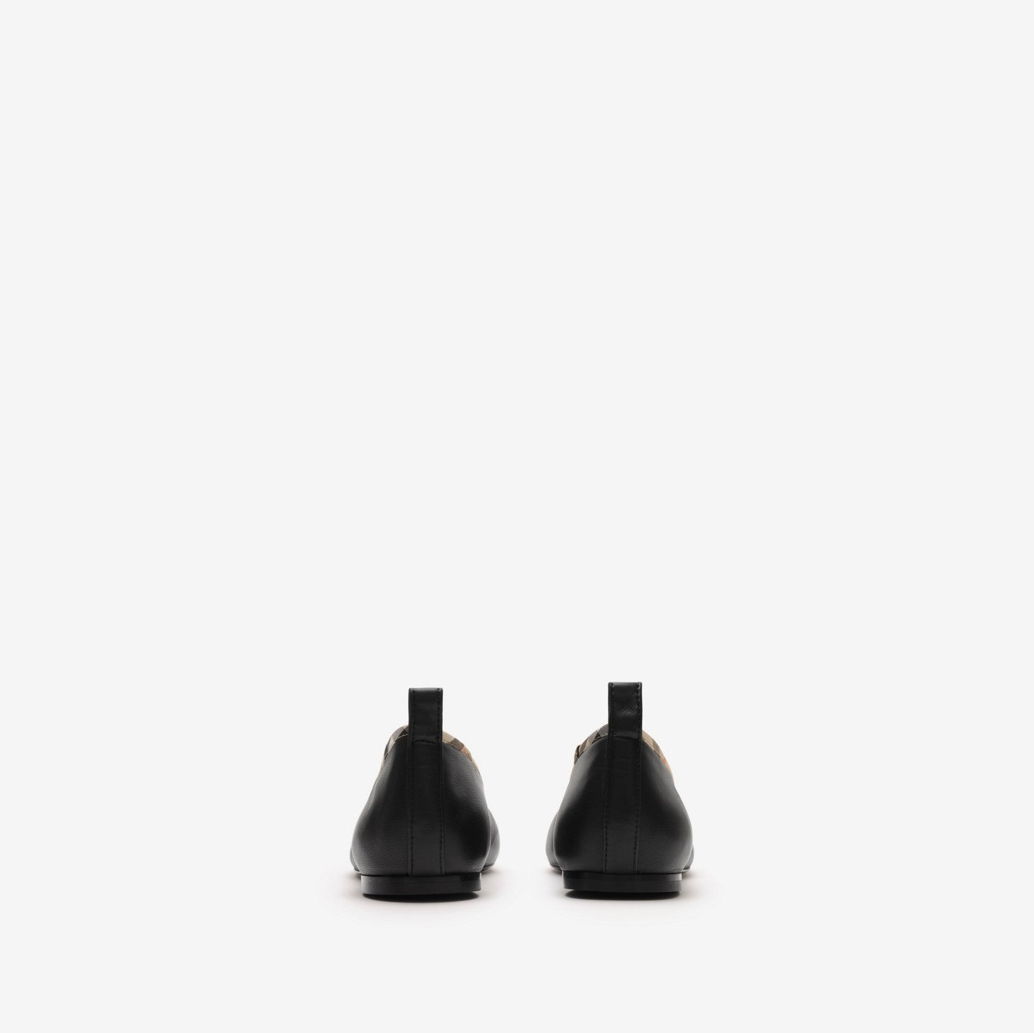 Check Trim Leather Robin Ballerinas