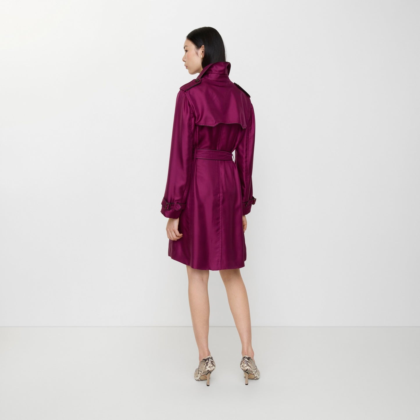 Long Silk Foxfield Trench Coat