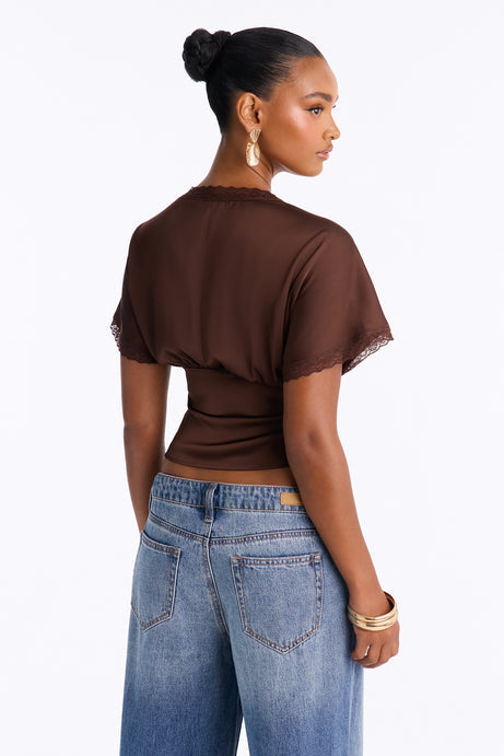 Still Yours V-Neck Satin Blouse