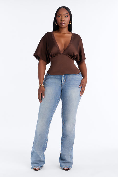 Still Yours V-Neck Satin Blouse