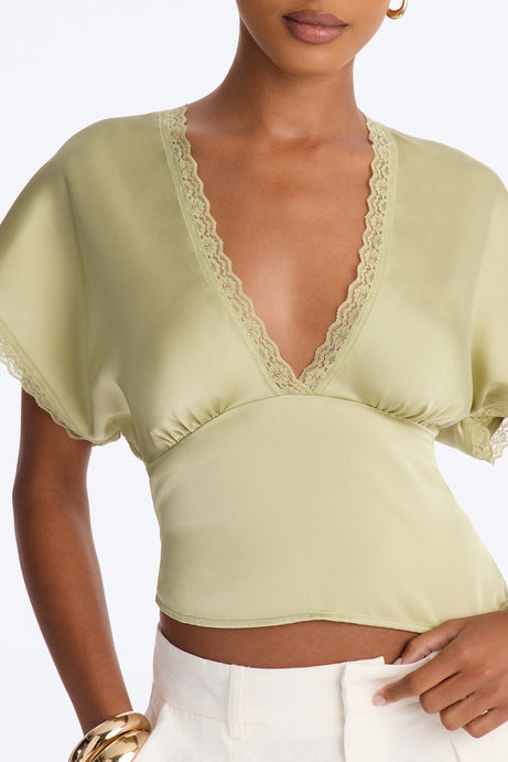 Still Yours V-Neck Satin Blouse