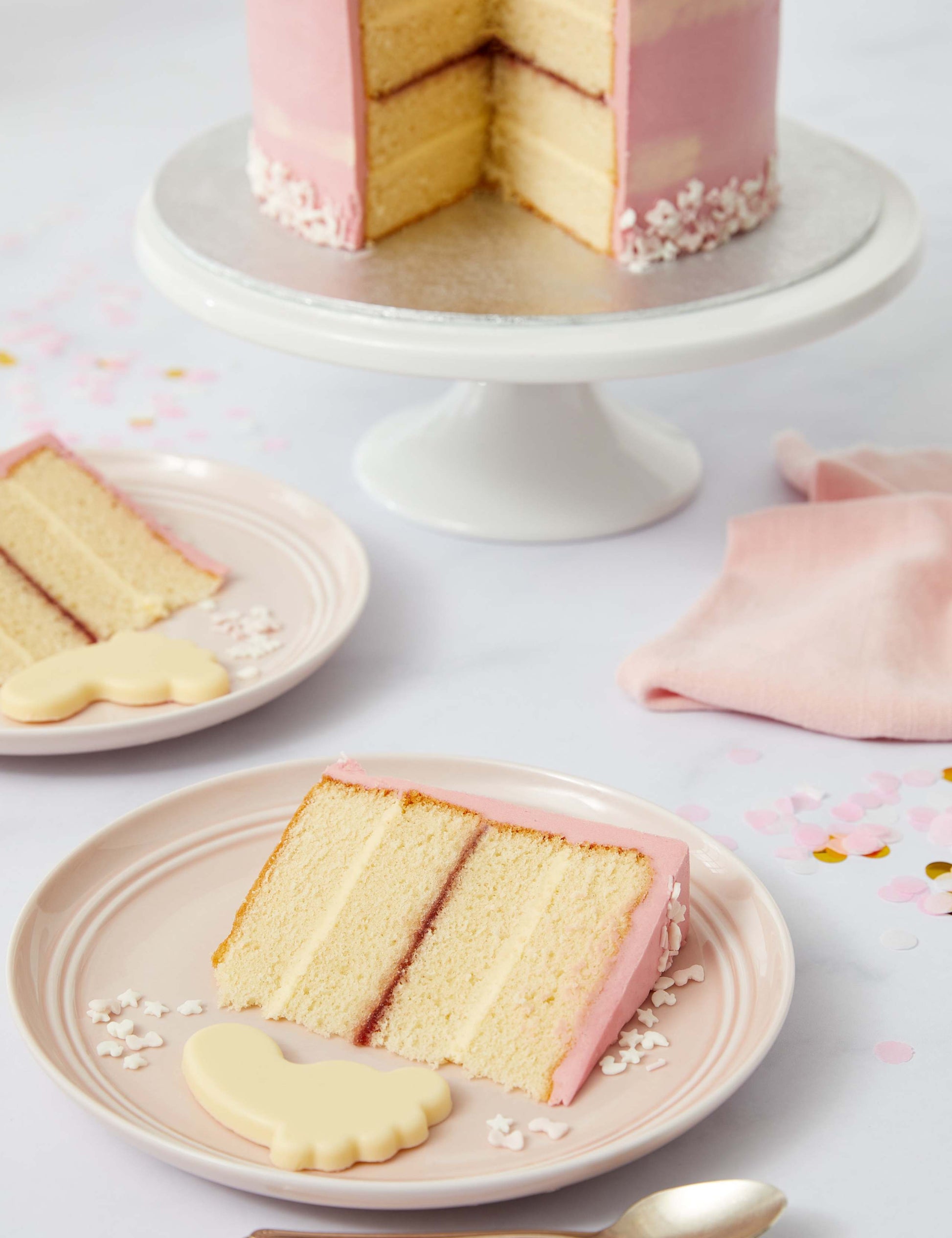 Baby Shower Cake - Girl (Serves 16)